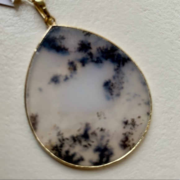 White Agate/ Moss Boho Style Necklace - Picture 7 of 15